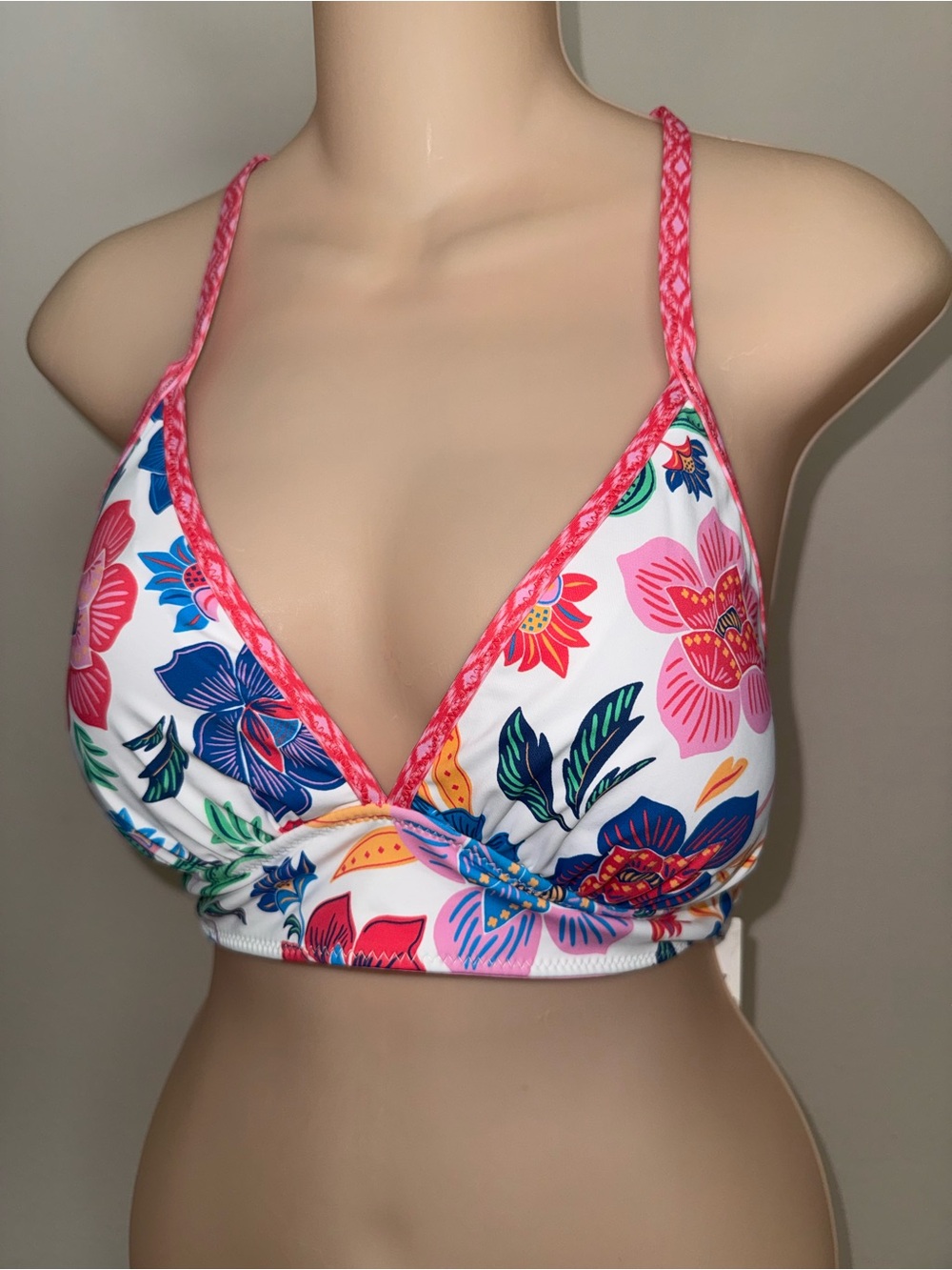 NWT Tommy Bahama Women's V-Neck Printed Reversible Swim Top Small $118 - Picture 3 of 9